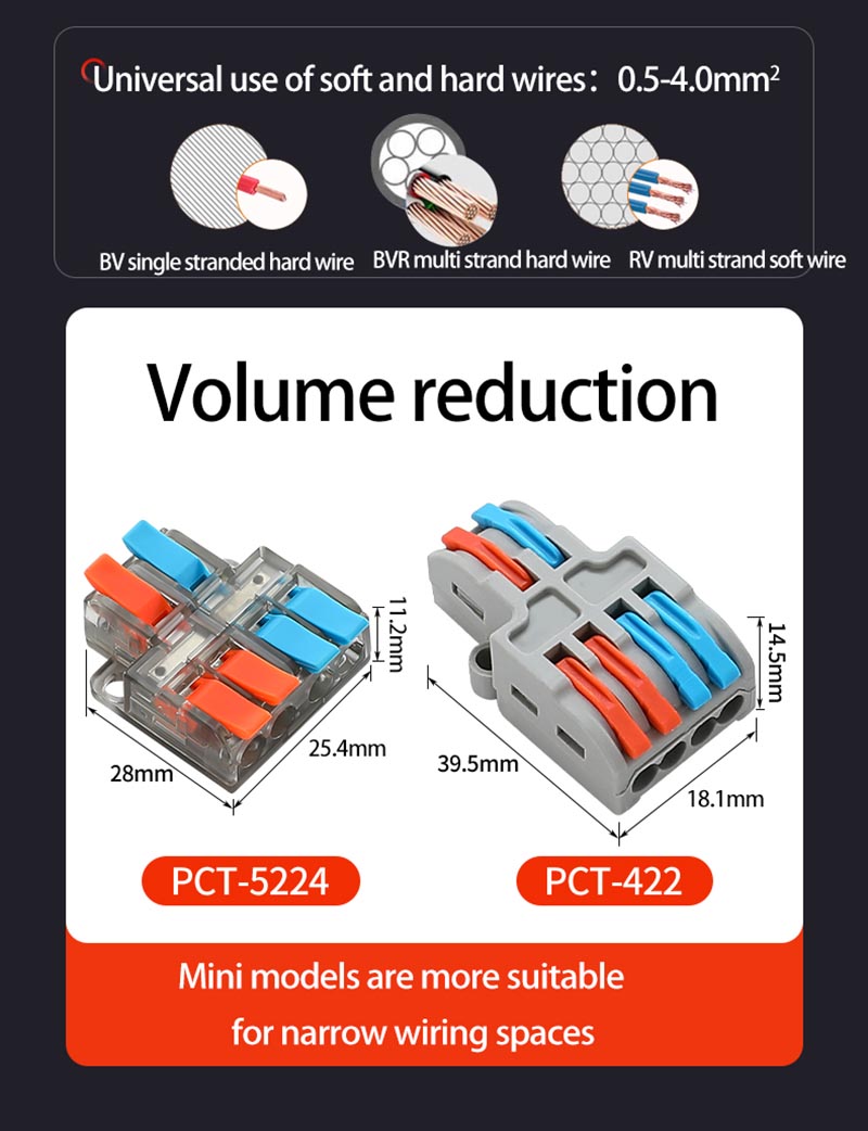 Fast Wire Cable Connectors 2 in 4 out PCT-5224